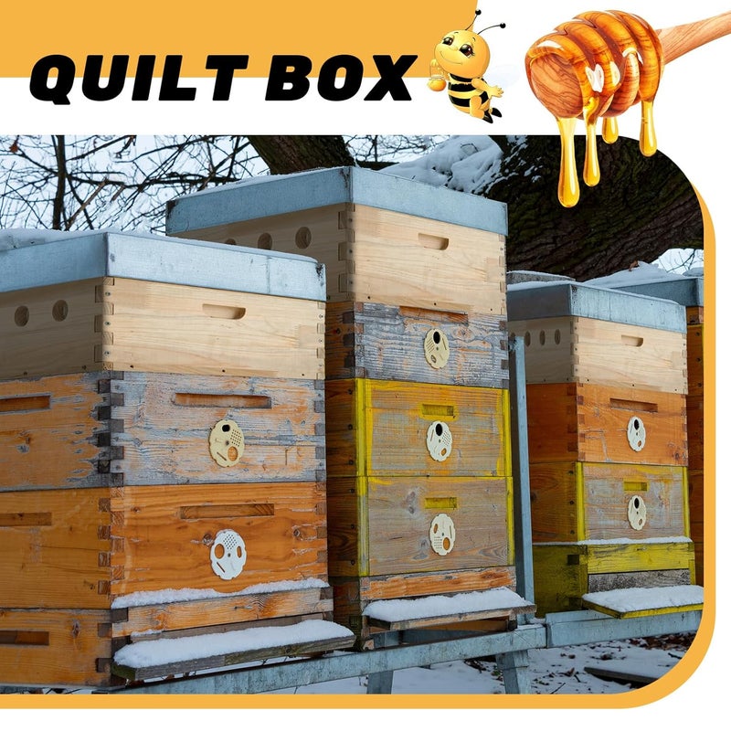 Colingmill 10 Frame Bee Hive Quilt Box Winter Not Assembled Moisture Quilt Box for Winter Preparation for Beekeepers(not Pre-Installed) - Image 5